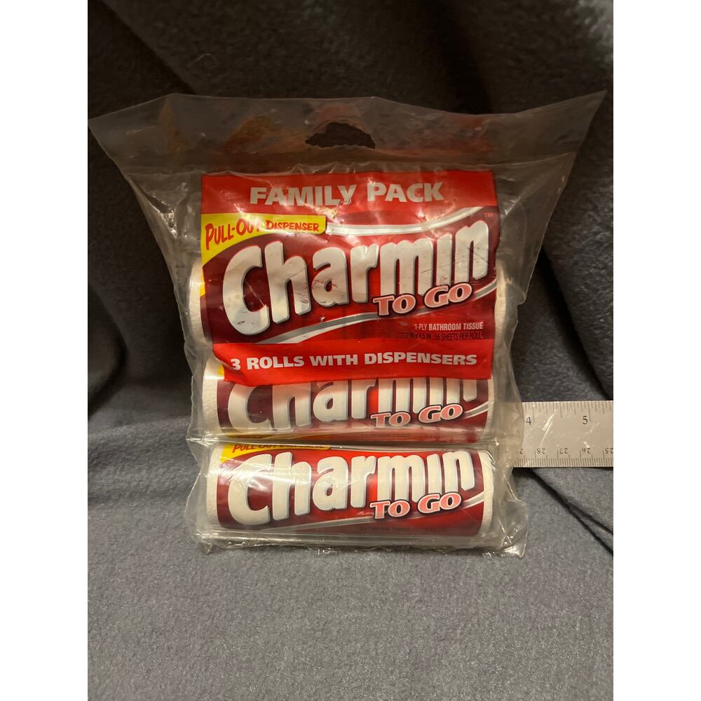 Charmin 3 pack Rolls to Go PPE Protection Individual Use Sealed